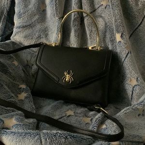 Sondra Roberts Halloween Spider Black Cross Body Envelope Purse